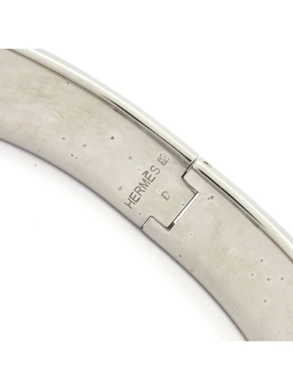 Hermes Bangle Click Silver Light Blue Bracelet
